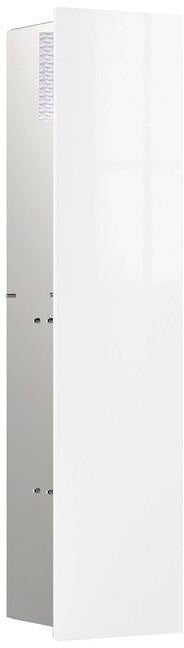 EMCO asis pure WC-Modul Unterputz 730 mm, Anschlag rechts, Glasfront – mit WC-Bürste & Reserverollenhalter