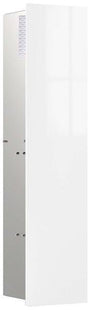 EMCO asis pure WC-Modul Unterputz 730 mm, Anschlag rechts, Glasfront – mit WC-Bürste & Reserverollenhalter