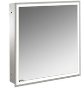 EMCO prime LED-Lichtspiegelschrank 600 mm, 1 Tür, Unterputz, Aluminium, IP20, dimmbar