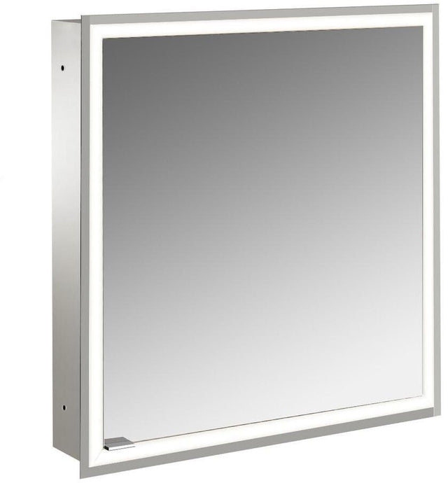 EMCO prime LED-Lichtspiegelschrank 600 mm, 1 Tür, Unterputz, Aluminium, IP20, dimmbar
