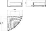 EMCO Eckwandkorb system 2 – Duschkorb aus Zamak mit verdeckter Wandbefestigung, Chrom