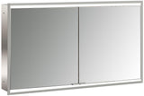 EMCO LED-Lichtspiegelschrank prime 2, 1200 mm, 2 Türen, Unterputz, Aluminium, IP20