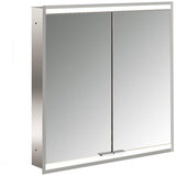 EMCO Lichtspiegelschrank prime 2 600 mm, 2 Türen, Unterputz, LED, dimmbar, IP20, Aluminium
