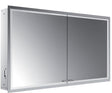 EMCO prestige 2 LED-Spiegelschrank 1215 mm Unterputz, aluminium, 2-türig, Touch-Dimmer