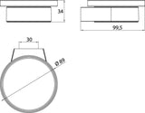 EMCO Seifenhalter flow 00100 – Kristallglas-Schale, verchromt, Wandmontage