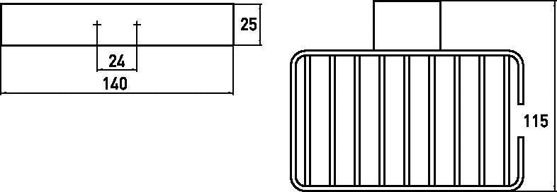 EMCO Seifenkorb LOFT chrom – Rechteckige Seifenablage mit verdeckter Wandbefestigung, 140 x 115 mm