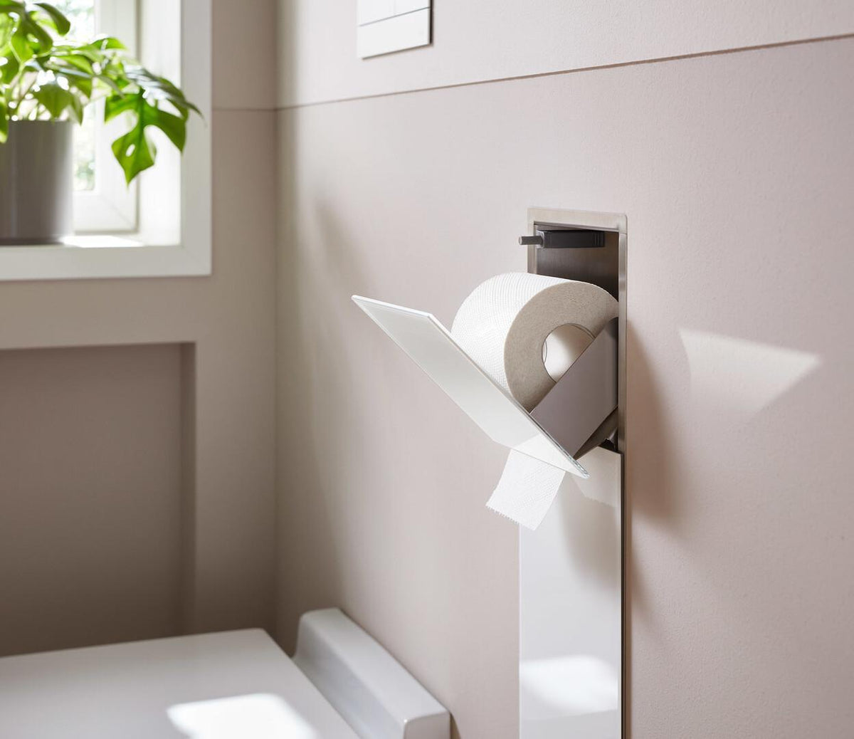 EMCO WC-Modul asis pure 27403 Unterputz, Anschlag rechts, 600 mm, weiße Glasfront