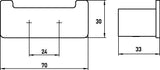 EMCO Doppelhaken loft 00102 – Verchromter Wandhaken 70 mm mit verdeckter Befestigung
