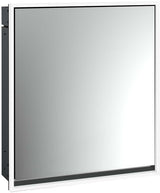 EMCO Lichtspiegelschrank loft 05103 Unterputz 600 mm, Anschlag rechts, Aluminium – LED-Beleuchtung