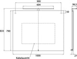 EMCO LED-Lichtspiegel mee mit Sensor-Schalter, 450 x 924 mm, IP 44, rechteckig, Holzrahmen