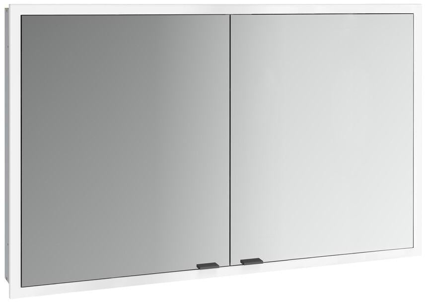 EMCO Lichtspiegelschrank prime slim 13506 Unterputz, 2-türig, 1200 mm, schwarz/spiegel, LED, Touch-Steuerung