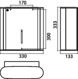 EMCO Papiertuchspender system2 00100 – abschließbar, Aluminium, für 500 Tücher