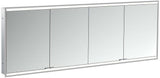 EMCO Lichtspiegelschrank prime 2 Unterputz 1800 mm, 4-türig, LED, Aluminium