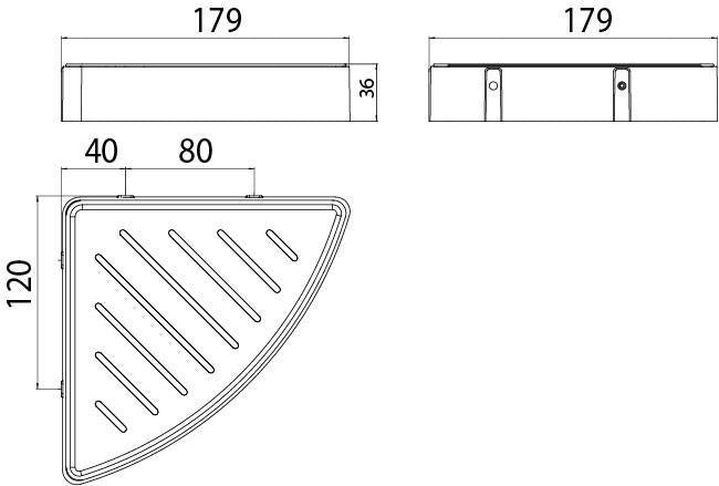 EMCO Eckseifenkorb loft 00103 – Chrom, verdeckte Wandbefestigung, herausnehmbarer Einsatz