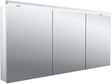 EMCO LED-Lichtspiegelschrank flat 2 Classic Aufputz 1600 mm, 3-türig, Aluminium, 2700-6500 K