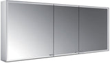 EMCO prestige 2 LED-Lichtspiegelschrank 1588 mm Aufputz 3 Türen Aluminium