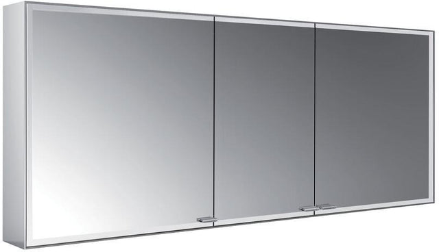 EMCO prestige 2 LED-Lichtspiegelschrank 1588 mm Aufputz 3 Türen Aluminium