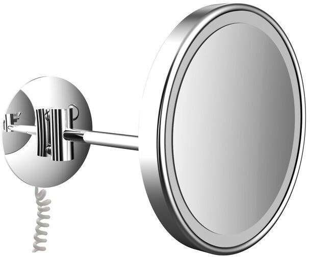EMCO pure LED-Kosmetikspiegel 06008 – 3-fach, rund 203 mm, Touch-Sensor, Chrom