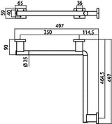 EMCO Eckgriff/Handlauf system 2 00105 – Chrom, 90°, 497 x 497 mm, Wandmontage