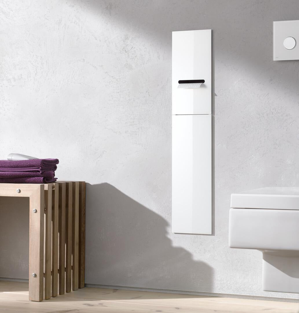 EMCO WC-Modul asis 2.0 Unterputz, Anschlag links, 811 mm, Weiß – mit Papierhalter & WC-Bürste