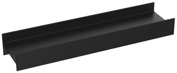 EMCO Duschreling S 85 mit Ablaufrinne 300 mm in Schwarz-Matt – Wandmontage, Ablage, Rasier- und Schwammhalter