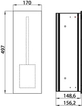 EMCO Bürstengarnitur-Modul asis 2.0 Unterputz 497 mm weiß mit WC-Bürste