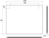 EMCO LED-Lichtspiegel MI 140 14005 mit Raumschaltung 1000x790 mm indirekter Beleuchtung
