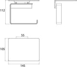 EMCO Papierhalter LOFT mit Ablage – Chrom, Zamak, inkl. Befestigungsmaterial
