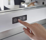 EMCO evo LED-Lichtspiegelschrank 1600 mm, 3 Türen, Aluminium, Aufputz, mit emco light system