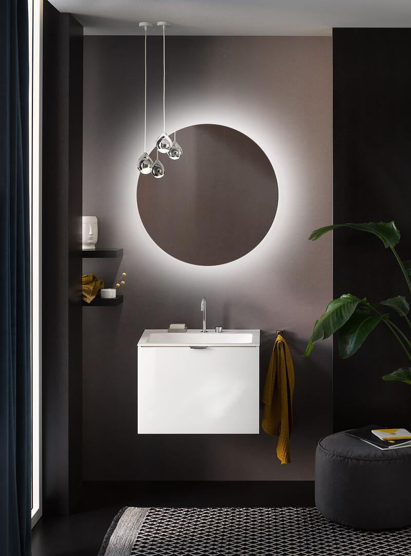 EMCO evo Waschtisch-Unterschrank 608 mm optiwhite mit 1 Auszug und Soft-Close