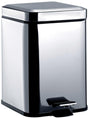 EMCO Abfallbehälter system2 00005 Standmodell, eckig, 5 l, Edelstahl, mit Fußbedienung