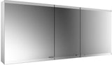 EMCO evo LED-Lichtspiegelschrank 1600 mm, 3 Türen, Aluminium, Aufputz, mit emco light system