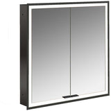 EMCO prime LED-Lichtspiegelschrank 600 mm, 2 Türen, Unterputz, schwarz, IP20, dimmbar