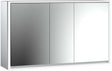 EMCO Lichtspiegelschrank LOFT Aufputz 1400 mm, 3-türig, LED, Touch-Dimmer, 2 Steckdosen