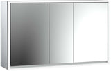 EMCO Lichtspiegelschrank LOFT Aufputz 1400 mm, 3-türig, LED, Touch-Dimmer, 2 Steckdosen