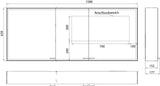 EMCO prestige 2 LED-Lichtspiegelschrank 1588 mm Aufputz 3 Türen Aluminium
