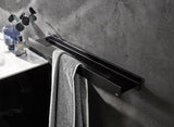 EMCO Handtuchhalter S 85 mit Handtuchschlitz 600 mm, schwarz-matt, Aluminium, verdeckte Befestigung