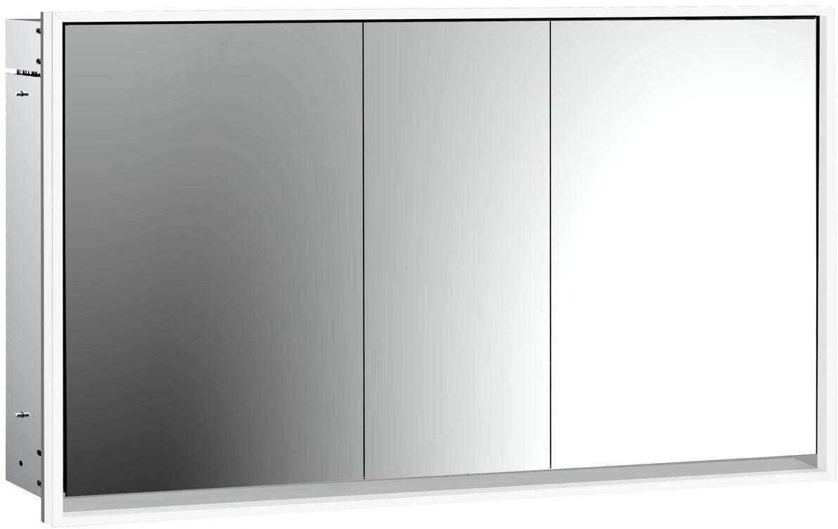 EMCO Lichtspiegelschrank loft 05125 Unterputz, 3-türig, 1400 mm, Aluminium, LED, IP20