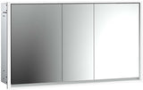 EMCO Lichtspiegelschrank loft 05125 Unterputz, 3-türig, 1400 mm, Aluminium, LED, IP20