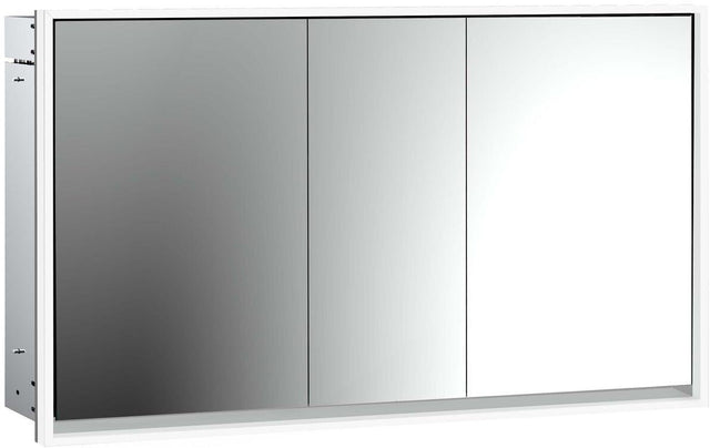 EMCO Lichtspiegelschrank loft 05125 Unterputz, 3-türig, 1400 mm, Aluminium, LED, IP20