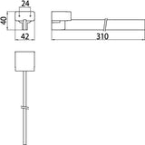 EMCO Handtuchhalter Loft 00132 – 1-armig, starr, 310 mm, Chrom