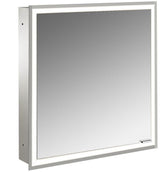 EMCO prime Lichtspiegelschrank 600 mm Unterputz, Anschlag links, LED, Touchsensoren, Alu