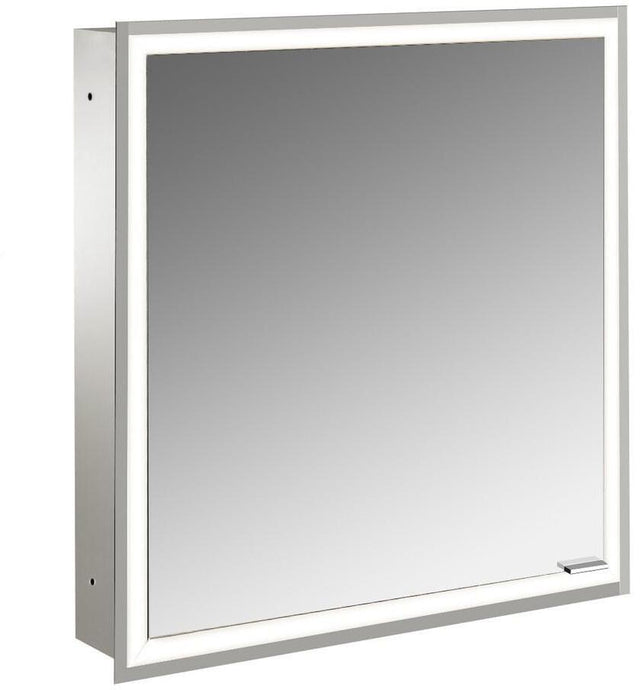 EMCO prime Lichtspiegelschrank 600 mm Unterputz, Anschlag links, LED, Touchsensoren, Alu