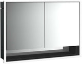 EMCO Lichtspiegelschrank loft 05213 Unterputz, 2-türig, 1000 mm, Aluminium, LED, Touch-Bedienfeld