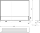EMCO Lichtspiegelschrank loft 05214 Aufputz 1000 mm Alu mit Unterfach und umlaufender LED-Beleuchtung