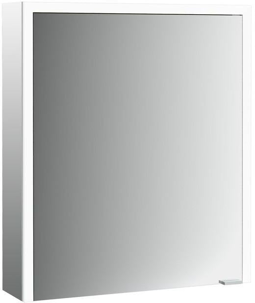 EMCO prime 3 LED-Lichtspiegelschrank 600 mm Aufputz, 1 Tür, Anschlag links, Aluminium