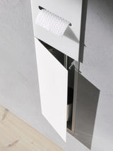 EMCO WC-Modul asis 2.0 Unterputz, Anschlag links, 811 mm, Weiß – mit Papierhalter & WC-Bürste