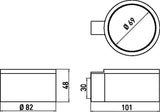 EMCO system 2 Föhnhalter für Haartrockner, Innendurchmesser 69 mm, chrom/schwarz