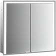 EMCO prime 3 LED-Lichtspiegelschrank 1000 mm, 2-türig, Unterputz, Aluminium, IP20