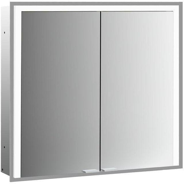 EMCO prime 3 LED-Lichtspiegelschrank 1000 mm, 2-türig, Unterputz, Aluminium, IP20